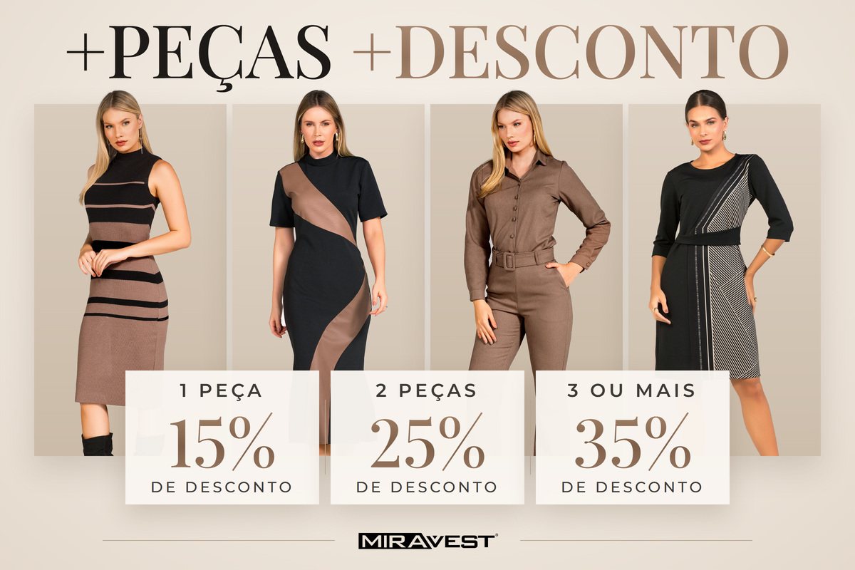 Mais peças, mais descontos