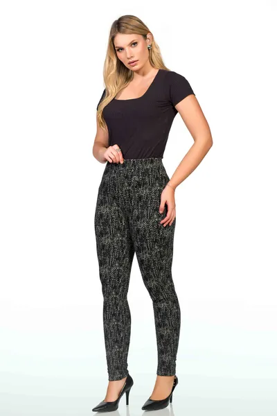 CALÇA EM JACQUARD COM AJUSTE PRETO MIRA VEST
