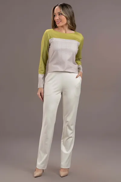 BLUSA MANGAS COMPRIDAS DECOTE ARREDONDADO VERDE MI