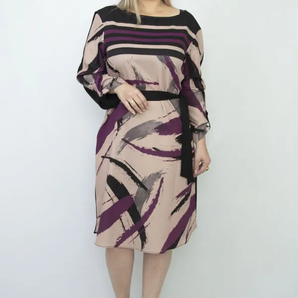 VESTIDO MIDI MANGA COMPRIDA PRETO MIRA VEST