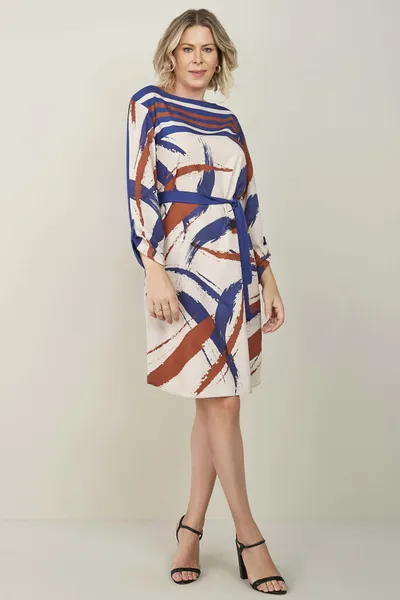 VESTIDO MIDI MANGA COMPRIDA AZUL MIRA VEST
