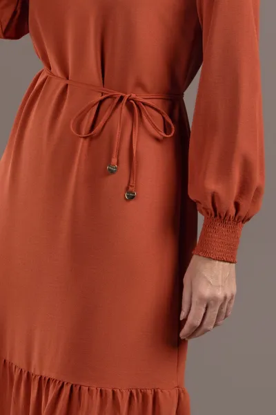 VESTIDO DECOTE CANOA MANGA LONGA AVELÃ MIRA VEST VESTIDO DECOTE CANOA MANGA LONGA AVELÃ MIRA VEST