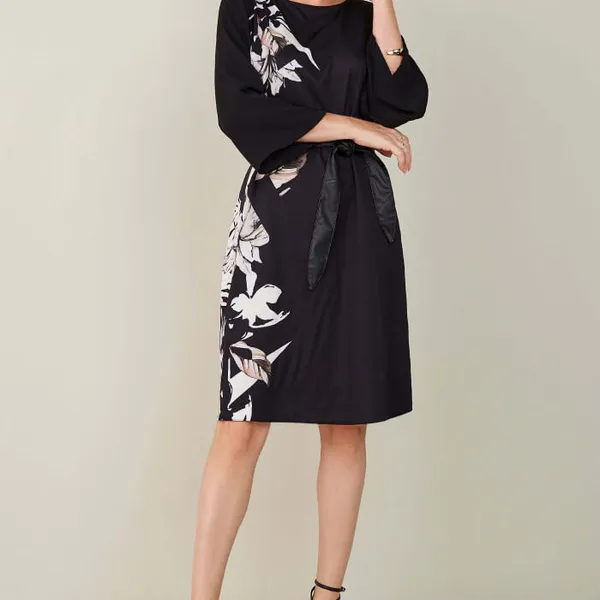 VESTIDO MANGAS 3/4 PRETO MIRA VEST