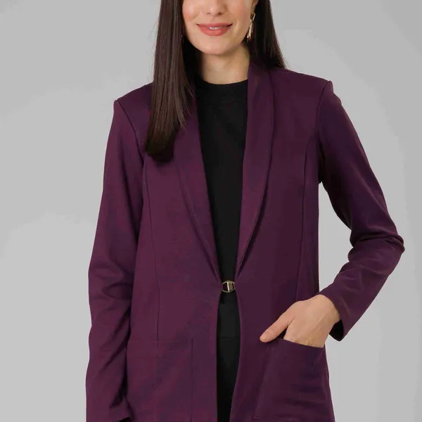 BLAZER PONTO ROMA MANGA LONGA ROXO MIRA VEST