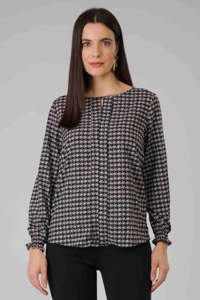 BLUSA SILK MANGA LONGA PRETO MIRA VEST