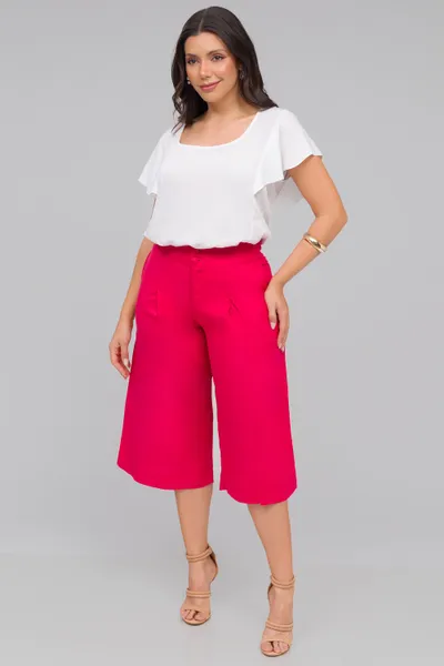 BERMUDA COM FECHAMENTO EM BOTOES PINK MIRA VEST