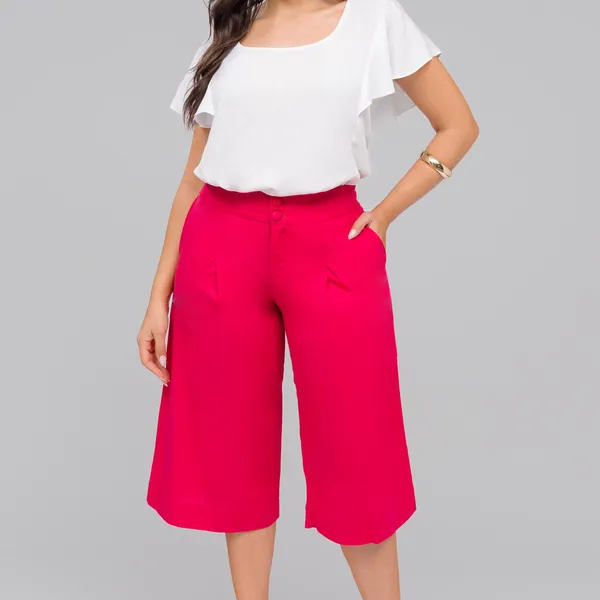 BERMUDA COM FECHAMENTO EM BOTOES PINK MIRA VEST