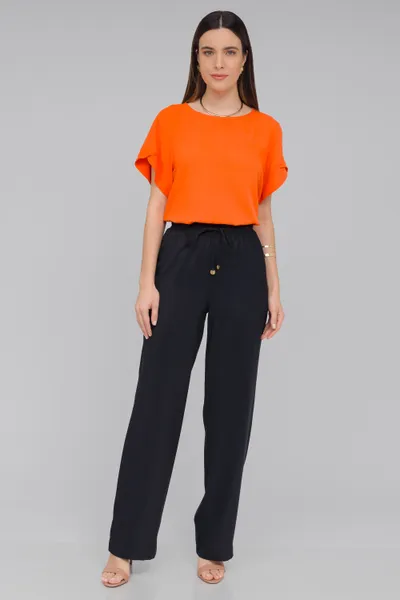 CALÇA PANTALONA COM BOLSO FACA PRETO MIRA VEST