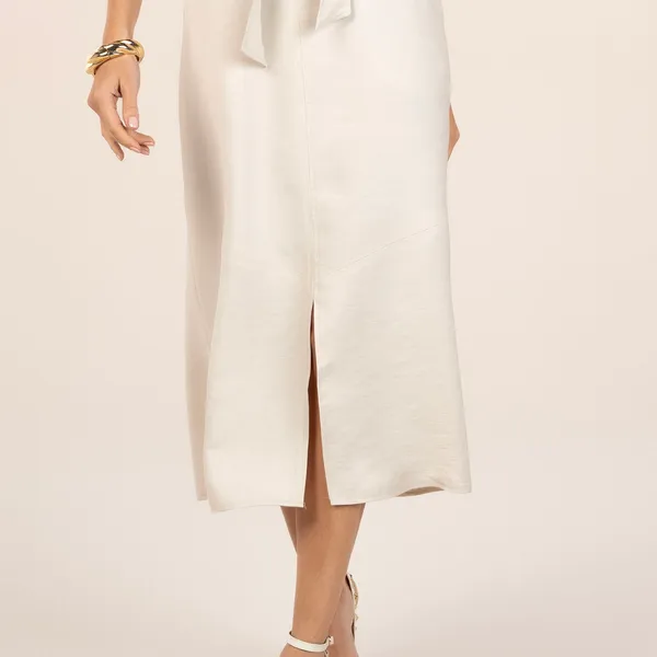SAIA ALFAIATARIA COM CINTO OFF WHITE MIRA VEST