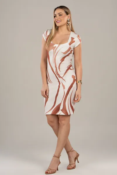 VESTIDO COM DECOTE QUADRADO AVELÃ MIRA VEST
