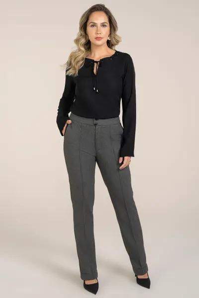 CALÇA COM BOTÕES E BOLSOS PRETO MIRA VEST
