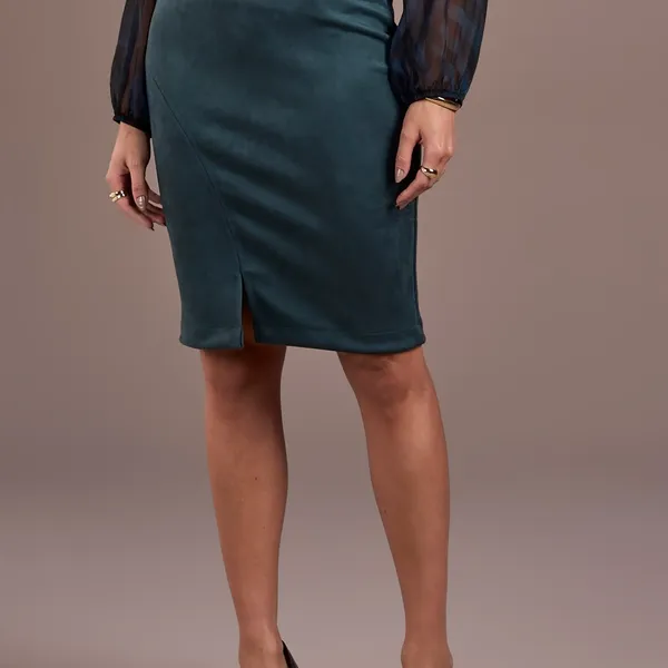 SAIA SUEDE COM TEXTURA AVELUDADA VERDE MIRA VEST