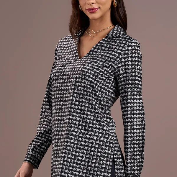 CAMISA SILK COM COLARINHO PRETO MIRA VEST