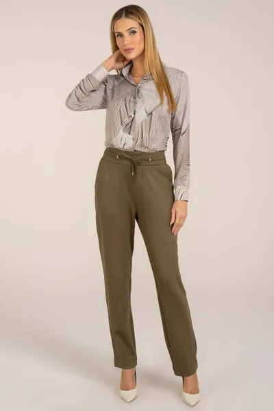 CAMISA SLIM ESTAMPA FOLHAGENS VERDE MILITAR MIRA V