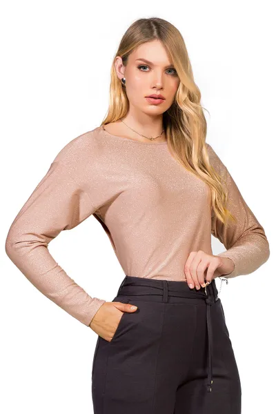 BLUSA DECOTE ARREDONDADO MANGA LONGA
