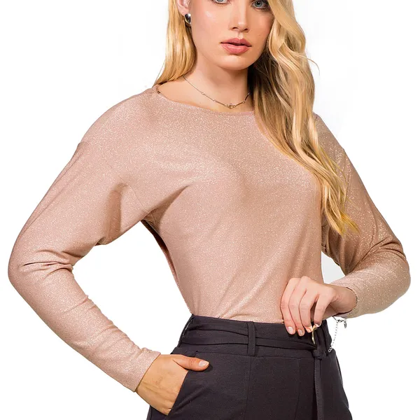 BLUSA DECOTE ARREDONDADO MANGA LONGA