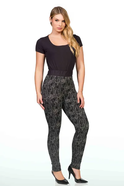CALÇA SKINNY JACQUARD COM AJUSTE PRETO MIRA VEST CALÇA SKINNY JACQUARD COM AJUSTE PRETO MIRA VEST