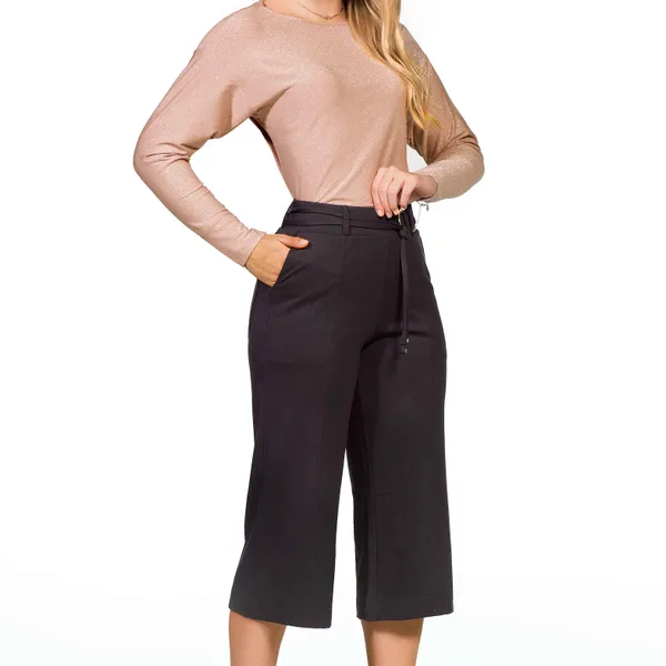 PANTACOURT COM BOLSOS FACA PRETO MIRA VEST