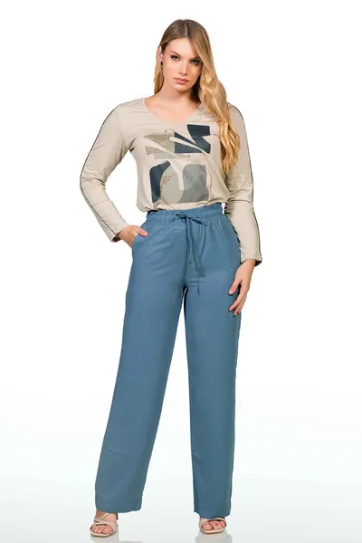 BLUSA DETALHADA COM JERSEY FOIL AREIA MIRA VEST