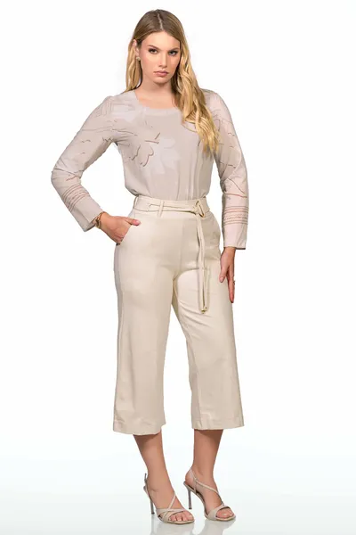 PANTACOURT COM CINTO OFF WHITE MIRA VEST