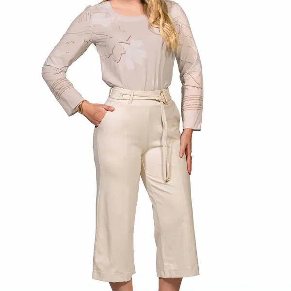 PANTACOURT COM CINTO OFF WHITE MIRA VEST