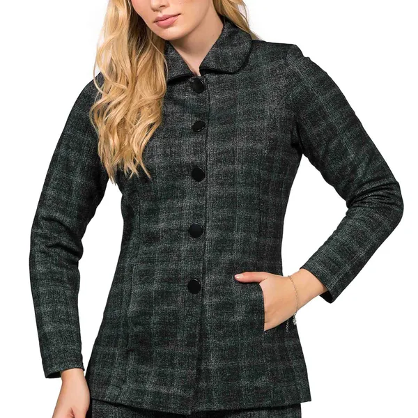 CASACO DE ALFAIATARIA COM BOLSO PRETO MIRA VEST