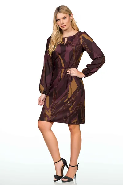 VESTIDO MANGA LONGA UVA MIRA VEST