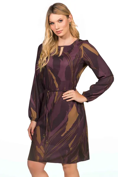 VESTIDO MANGA LONGA UVA MIRA VEST