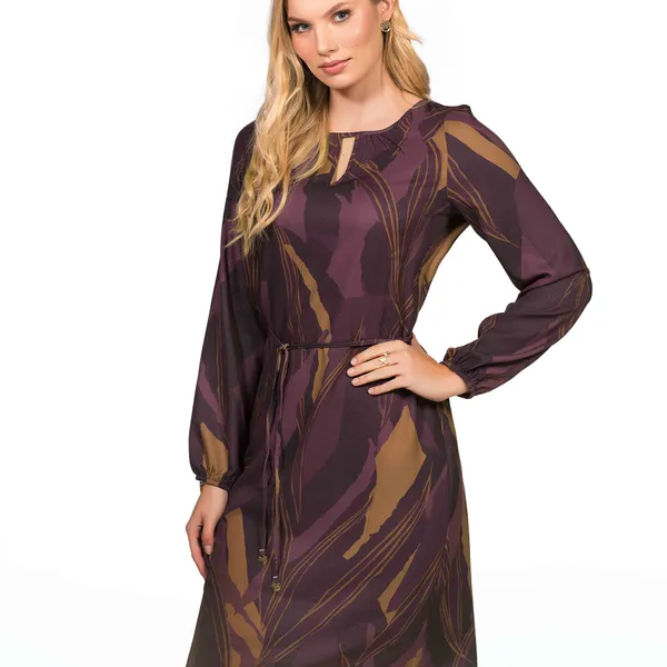 VESTIDO MANGA LONGA UVA MIRA VEST