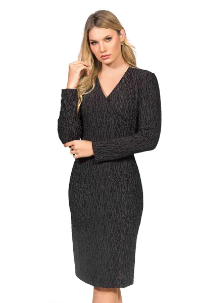 VESTIDO CHANEL DECOTE V PRETO MIRA VEST