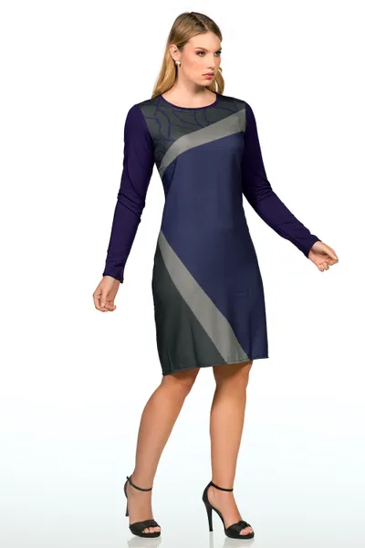 VESTIDO BLOCOS DE COR VIOLETA MIRA VEST