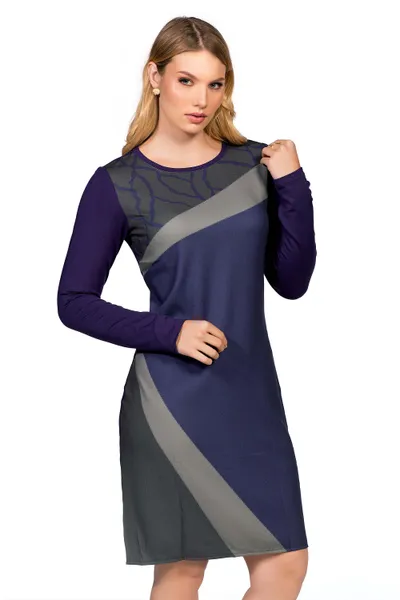 VESTIDO BLOCOS DE COR VIOLETA MIRA VEST