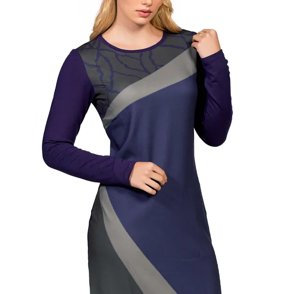 VESTIDO BLOCOS DE COR VIOLETA MIRA VEST
