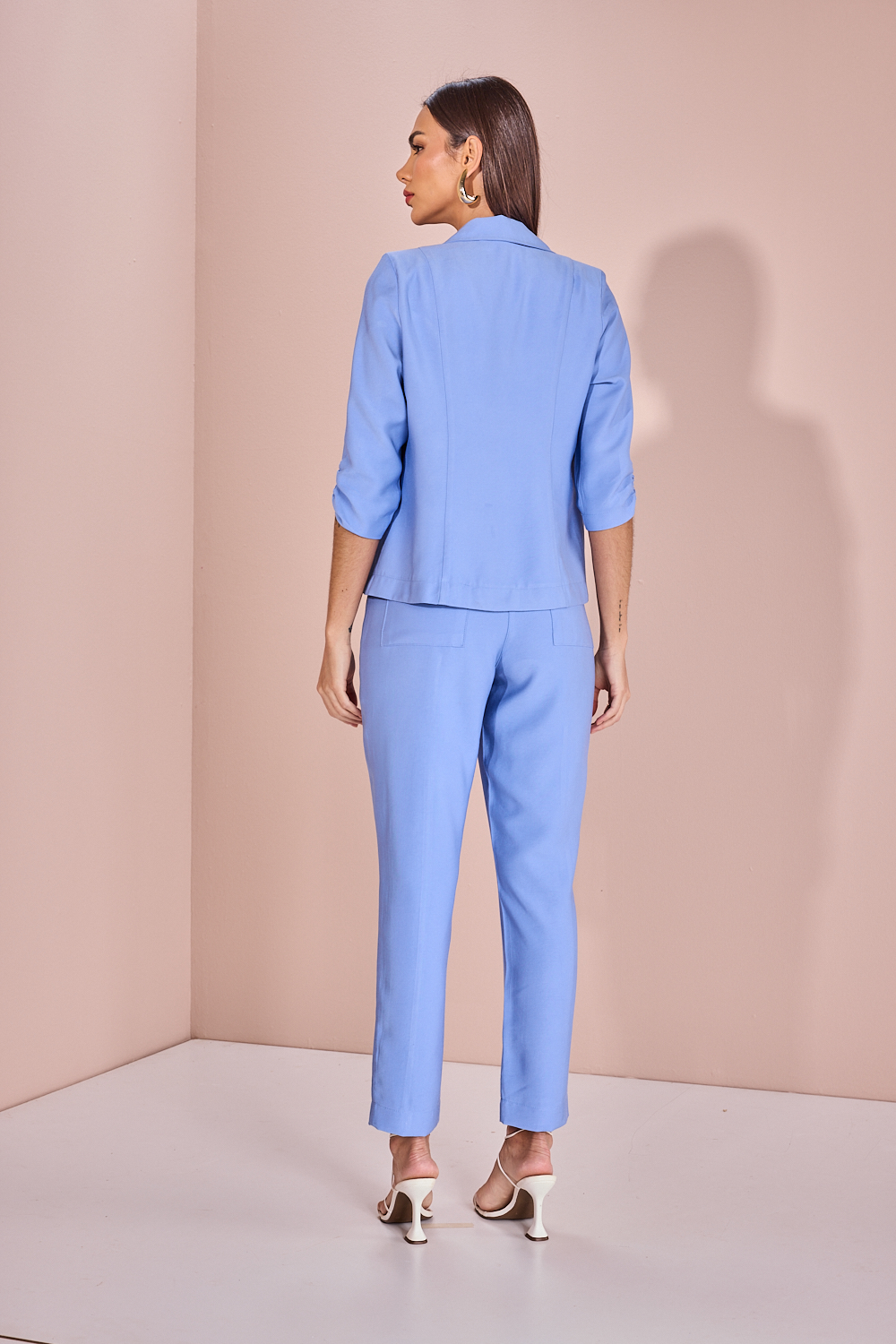 BLAZER MANGA 3/4 FRANZIDO OMBREIRAS MIRA VEST