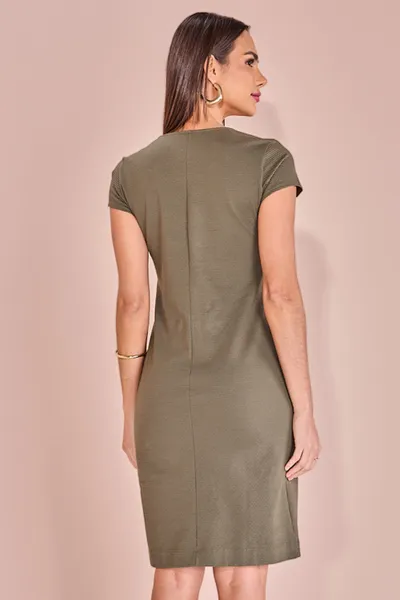 VESTIDO MANGA COPO DECOTE QUADRADO MIRA VEST