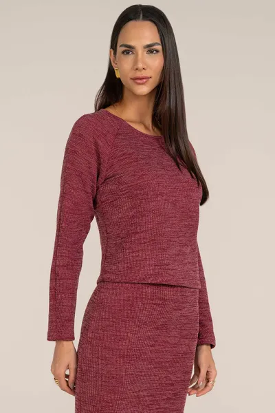 CONJUNTO CROPPED DECOTE CANOA MANGA LONGA BORDO MI
