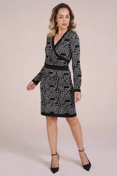 VESTIDO DECOTE TRANSPASSADO V PRATA MIRA VEST