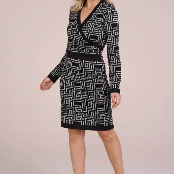 VESTIDO DECOTE TRANSPASSADO V PRATA MIRA VEST