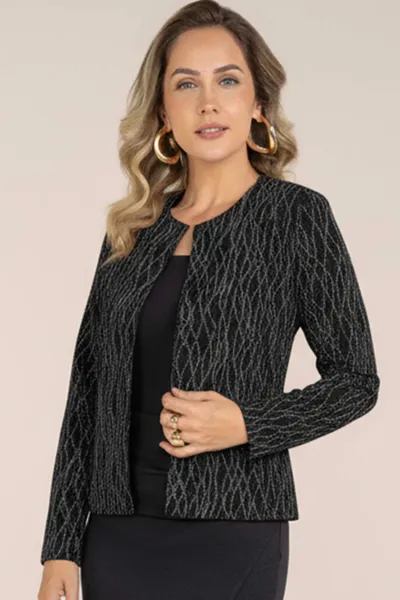 CASAQUETO GOLA REDONDA ALTA PRETO MIRA VEST