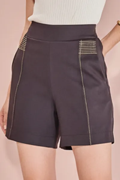 BERMUDA ALFAIATARIA BOLSO FACA PRETO MIRA VEST