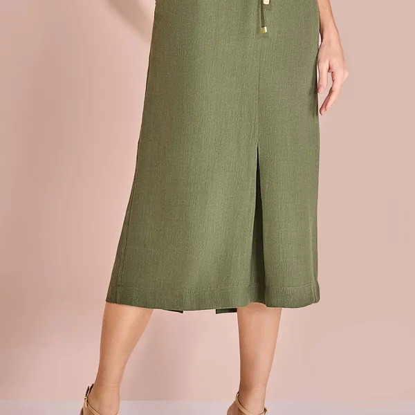 SAIA MIDI BOLSO FACA CINTO FIXO MATE MIRA VEST
