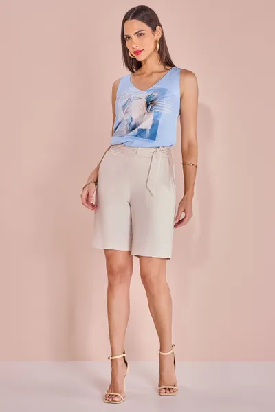 BLUSA SEM MANGA DECOTE EM V AZUL BEBE MIRA VEST