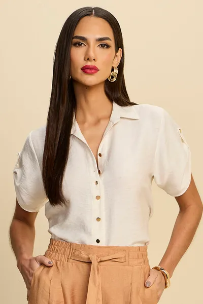 CAMISA VISCOSE DE LINHO NATURAL MIRA VEST