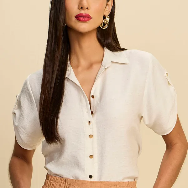 CAMISA VISCOSE DE LINHO NATURAL MIRA VEST