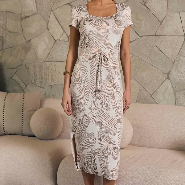 CONJUNTO CROPPED E SAIA EM JACQUARD ESTAMPADO MIRA
