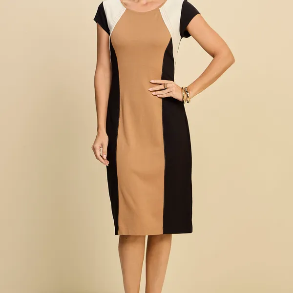 VESTIDO MANGA COPINHO EM PONTO ROMA MIRA VEST