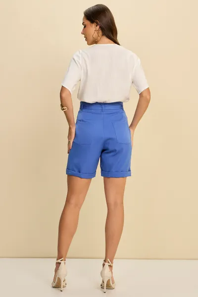 BERMUDA ALFAIATARIA AZUL MIRA VEST