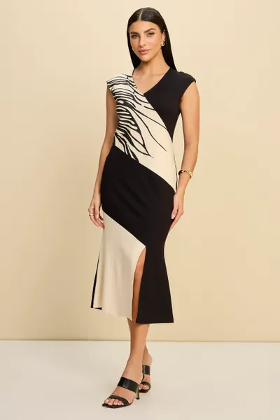 VESTIDO MIDI EM PONTO ROMA COM GLITTER MIRA VEST