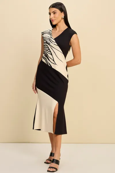 VESTIDO MIDI EM PONTO ROMA COM GLITTER MIRA VEST
