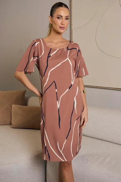 VESTIDO PLANO FLUIDO TRUFA  MIRA VEST